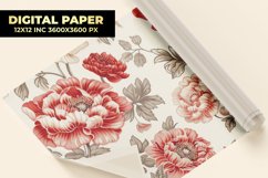 Floral Digital Paper Product Image 1