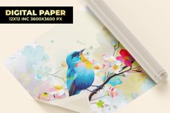 Colorful Bird Digital Paper Product Image 1