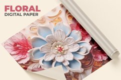 Floral Digital Paper Product Image 1