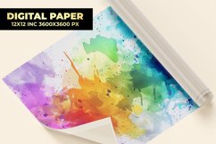 Colorful Watercolor Digital Paper Product Image 1
