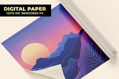 Landscape Mountain Digital Paper Product Image 1