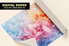 Colorful Flower Digital Paper Product Image 1