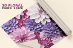 3D Floral Digital Paper Product Image 1