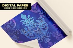 Damask Floral Digital Paper Product Image 1