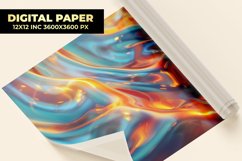 Colorful Fluid Liquid Wavy Digital Paper Product Image 1