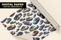 Vintage Cars Digital Paper Product Image 1