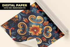 Colorful Floral Digital Paper Product Image 1
