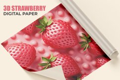 3D Strawberry Digital Paper Product Image 1