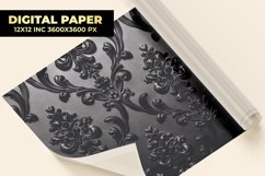 Damask Floral Digital Paper Product Image 1