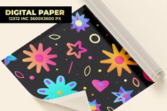 Floral Stickers Digital Paper Product Image 1