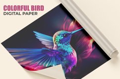 Colorful Bird Digital Paper Product Image 1