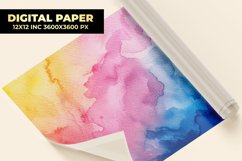 Colorful Watercolor Digital Paper Product Image 1