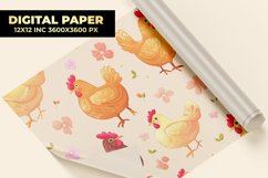 Chicken Cartoon Digital Paper Product Image 1