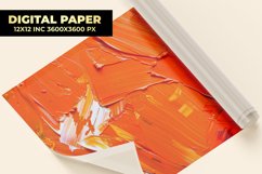 Orange Painting Digital Paper Product Image 1