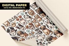 Cute Little Mixed Breeds Dogs Digital Paper Product Image 1