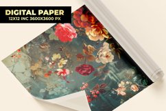 Vintage Floral Digital Paper Product Image 1