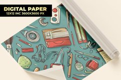 School Doodle Digital Paper Product Image 1