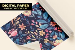 Colorful Floral Digital Paper Product Image 1