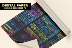Books Shelf Digital Paper Product Image 1