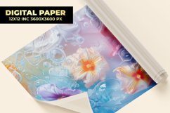 Colorful Flower Digital Paper Product Image 1