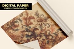 Vintage Floral Digital Paper Product Image 1