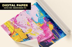 Colorful Oil Paint Digital Paper Product Image 1