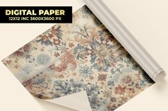 Vintage Floral Digital Paper Product Image 1