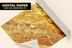 Golden Liquid Marble Digital Paper Product Image 1