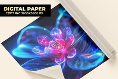 Glowing Floral Digital Paper Product Image 1