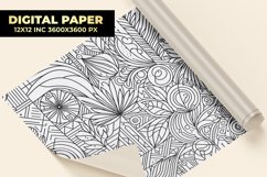 Black Outline Digital Paper Product Image 1