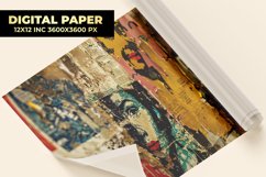 Vintage Billboard With Torn Poster Digital Paper Product Image 1
