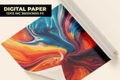 Colorful Liquid Paint Digital Paper Product Image 1