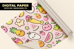 Summer Vibes Mixed Fruits Digital Paper Product Image 1