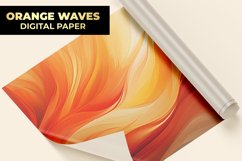 Orange Waves Digital Paper Product Image 1