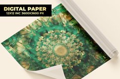 Golden Floral Digital Paper Product Image 1