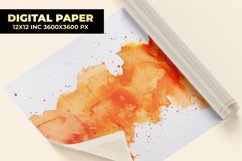 Orange Watercolor Digital Paper Product Image 1