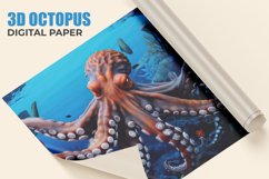 3D Octopus Digital Paper Product Image 1