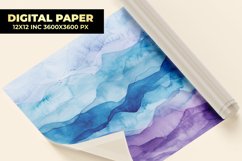 Purple Blue Watercolor Digital Paper Product Image 1