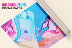 Colorful Fluid Digital Paper Product Image 1