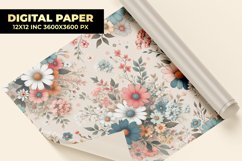 Floral Digital Paper Product Image 1