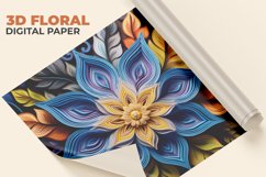 3D Floral Digital Paper Product Image 1