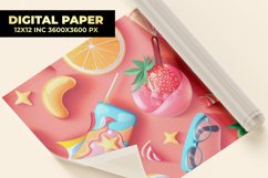 Colorful Summer Pattern Digital Paper Product Image 1