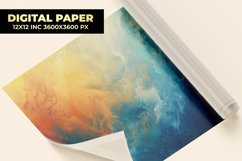 Orange Blue Digital Paper Product Image 1