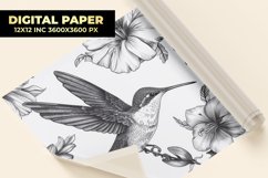 Floral With Bird Digital Paper Product Image 1