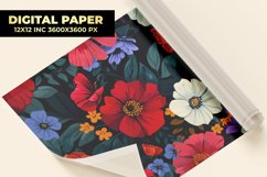 Colorful Beautiful Flower Digital Paper Product Image 1