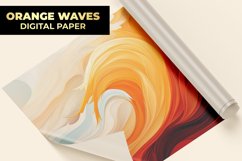 Orange Waves Digital Paper Product Image 1