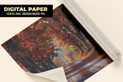 Autumn Road Digital Paper Product Image 1