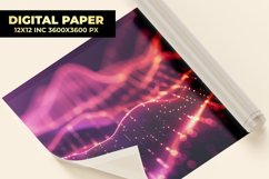 Colorful Glowing Waves Digital Paper Product Image 1