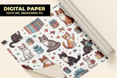 Mixed Cats Seamless Digital Paper Product Image 1
