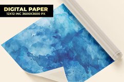 Blue Watercolor Digital Paper Product Image 1